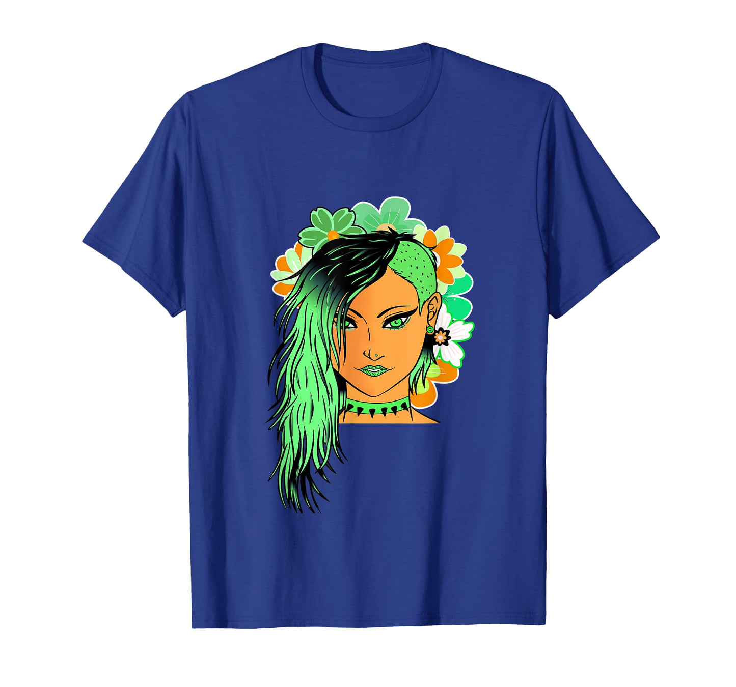 Kawaii Anime fairy floral emo goth teen girl lime green T-Shirt