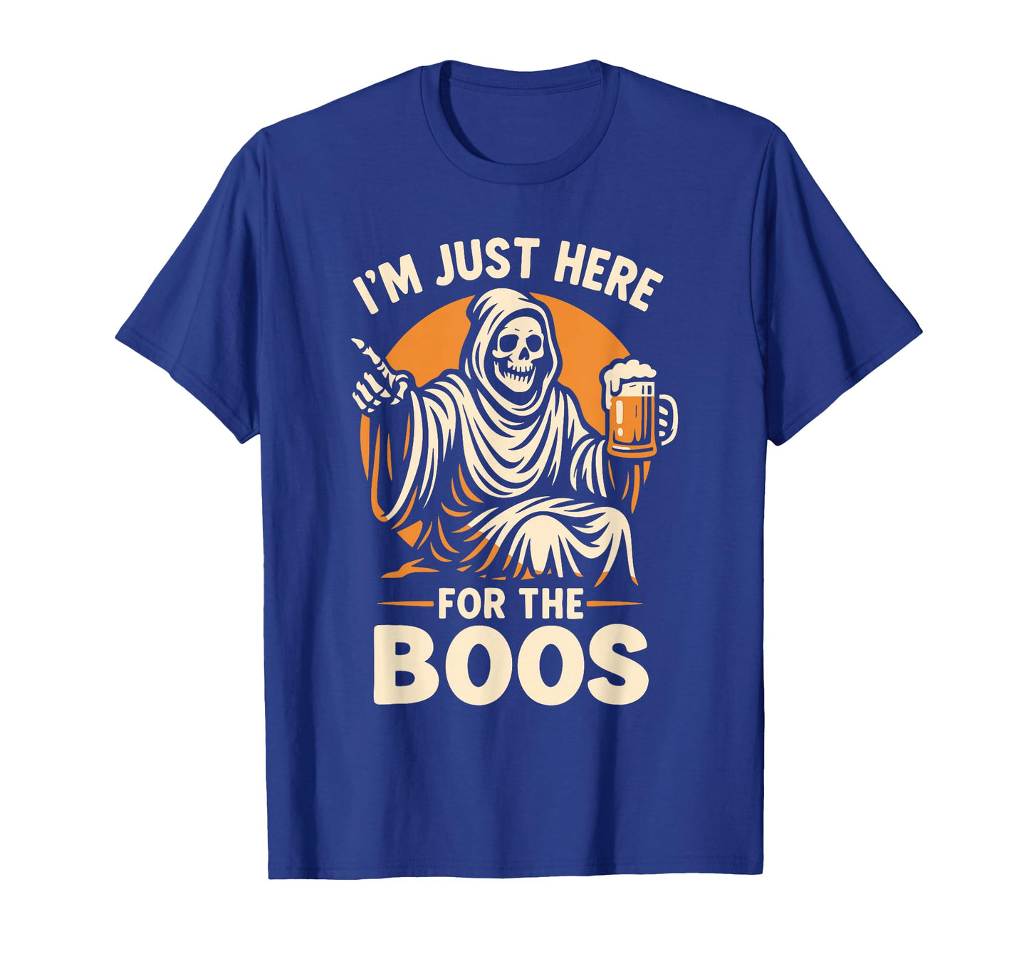 I'm Just Here for The Boos Funny Halloween Ghost Mens Womens T-Shirt