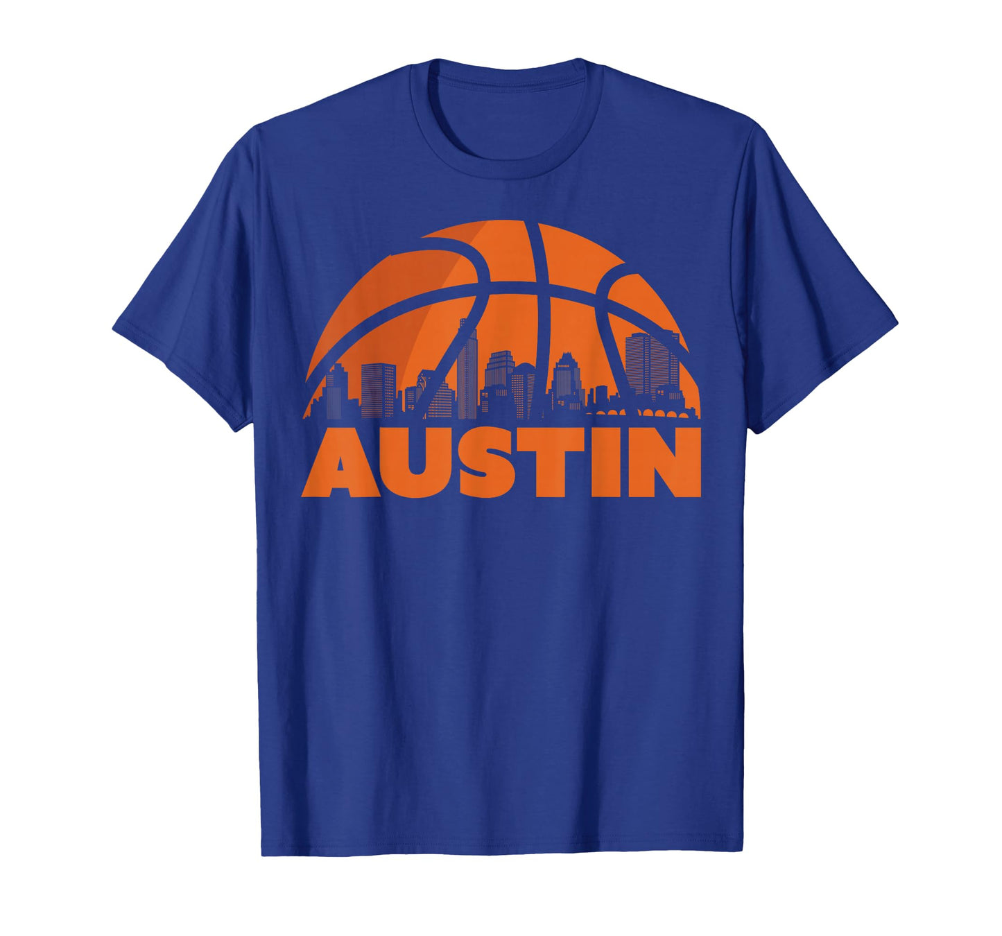Austin City Skyline Texas Basketball Fan Jersey T-Shirt