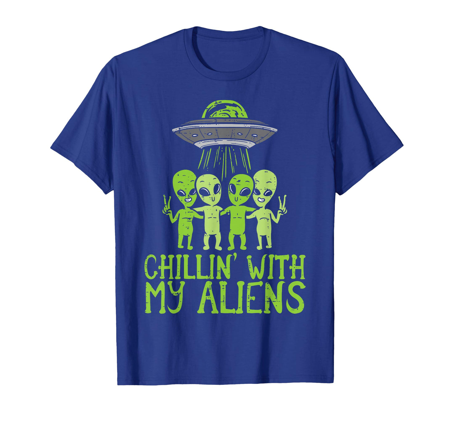Chillin With My Aliens Group Toddler Boys Halloween Kids T-Shirt