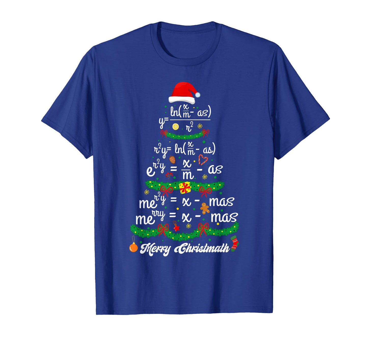 Merry Christmas Tree Math Teacher Xmas Tee Merry Christmath T-Shirt
