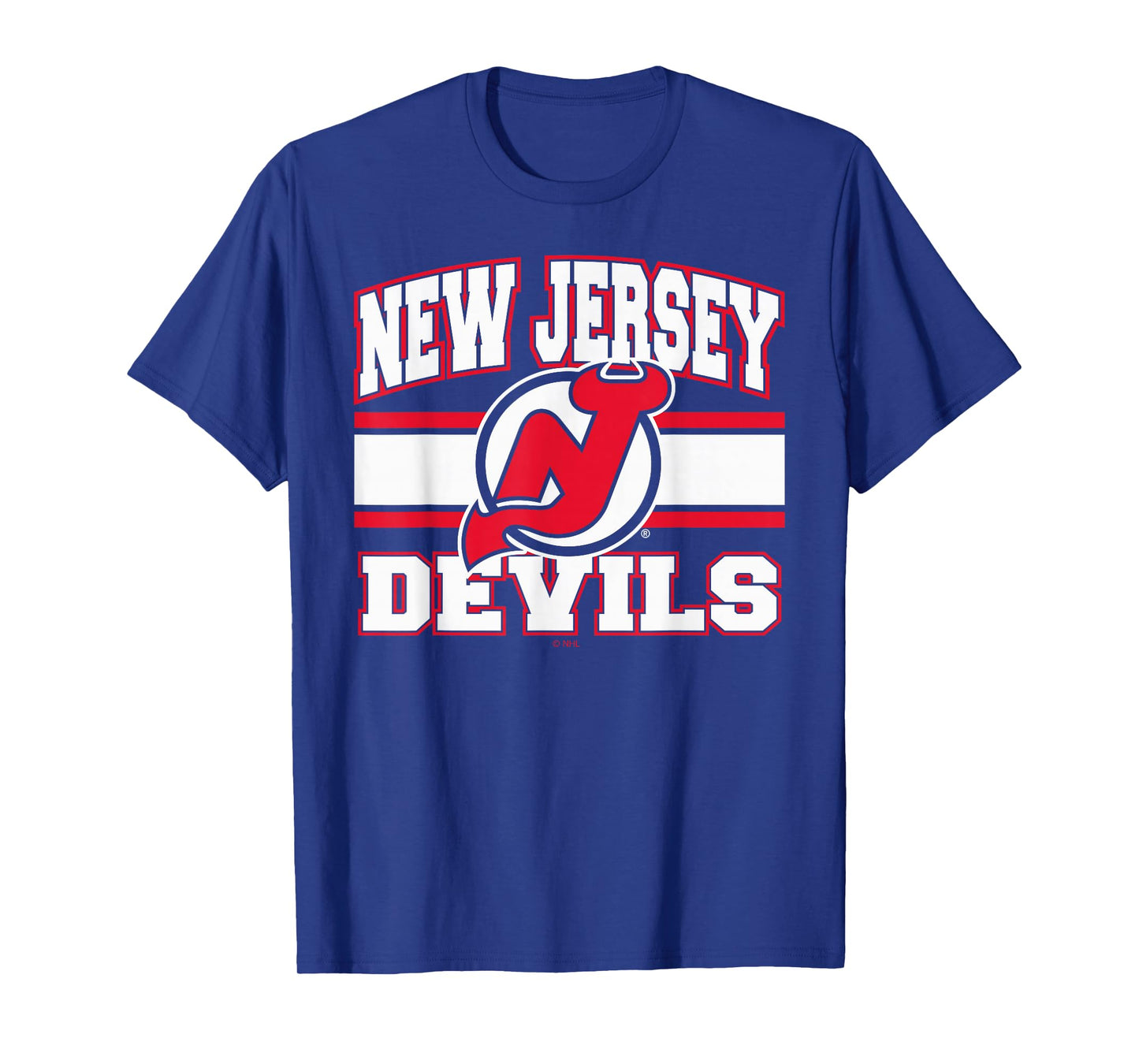 New Jersey Devils Stripe Black Officially Licensed T-Shirt