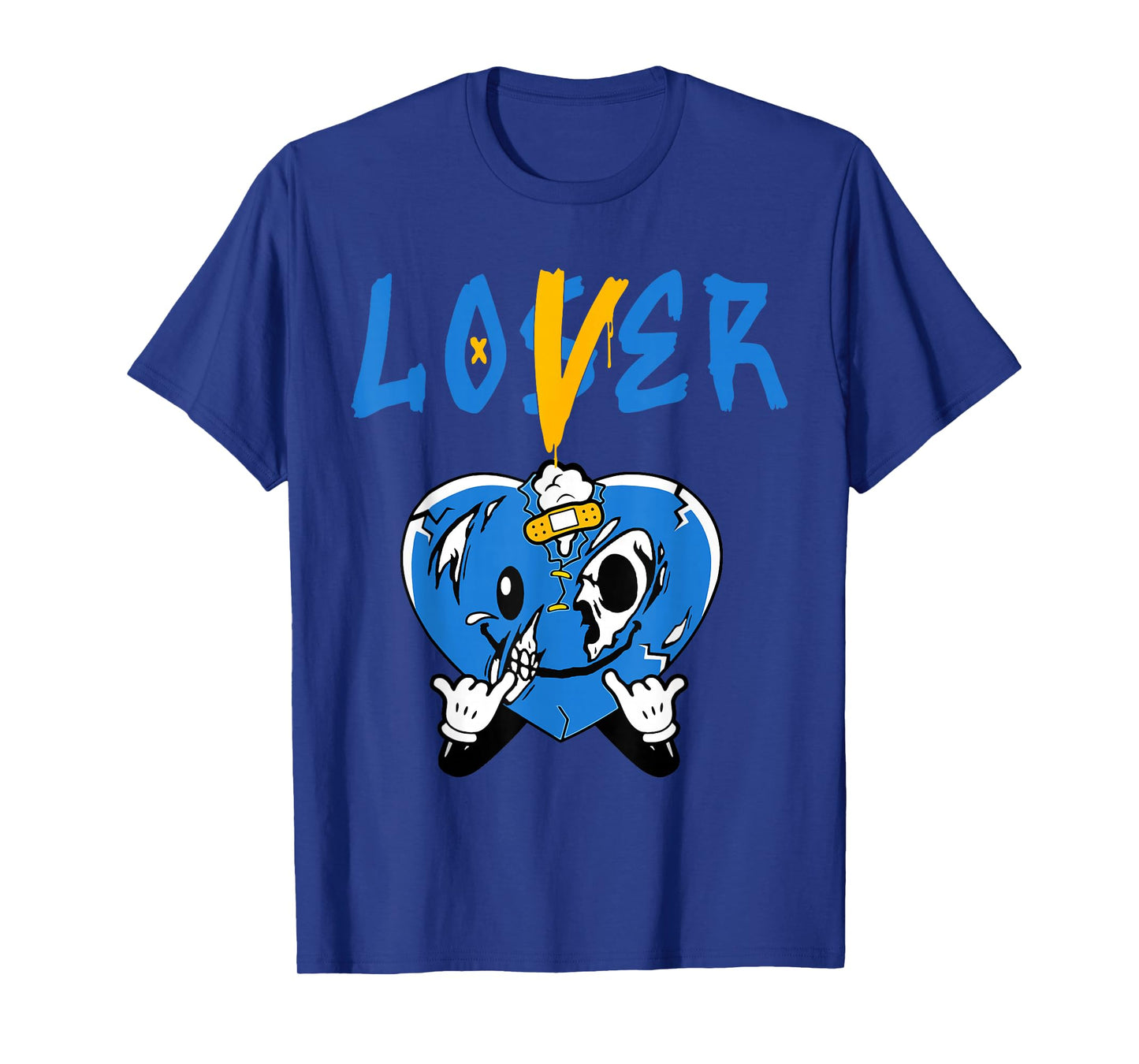 Racer Blue Loser Lover Heart Drip Suffering Racer Blue T-Shirt