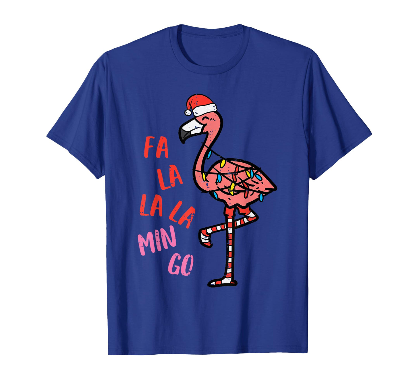 Christmas Fa La La Mingo Flamingo Xmas Women Girls Kids Men T-Shirt