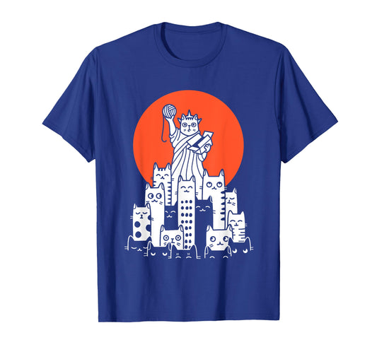 Cat in New York, NYC, America, USA, Patriot, Manhattan T-Shirt