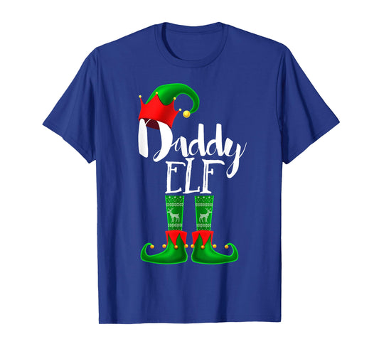 Daddy Elf Matching Family Christmas Pajama Shirt Gift Men T-Shirt