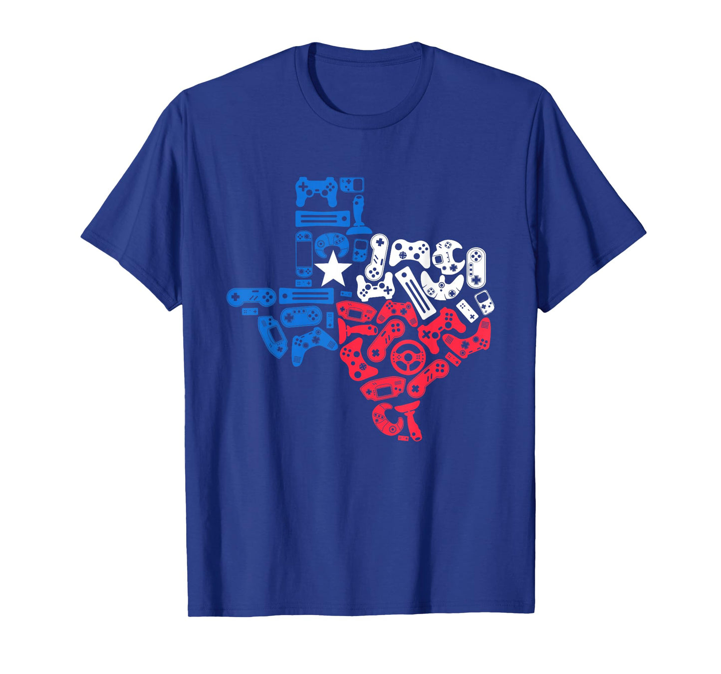 Boys Video Game Texas State Flag Map Gamer Men Kids T-Shirt