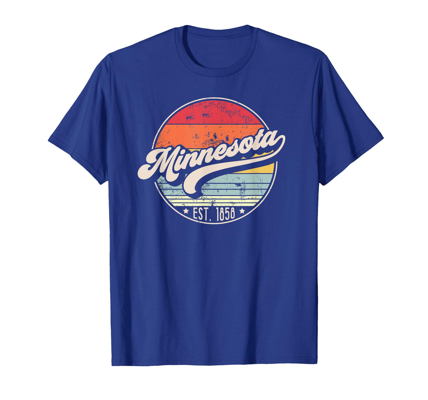 Retro Minnesota Home State MN Cool 70s Style Sunset T-Shirt