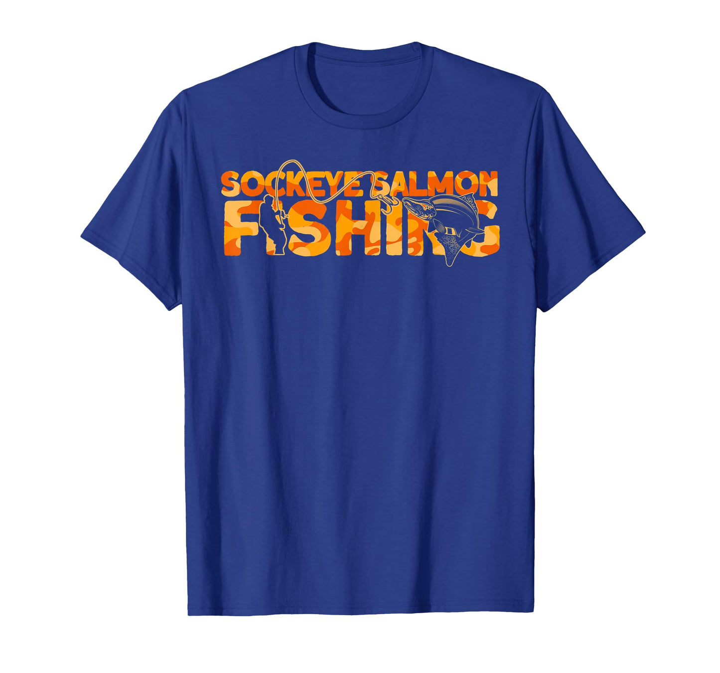 Sockeye Salmon Fisherman Orange Sockeye Salmon Fishing T-Shirt