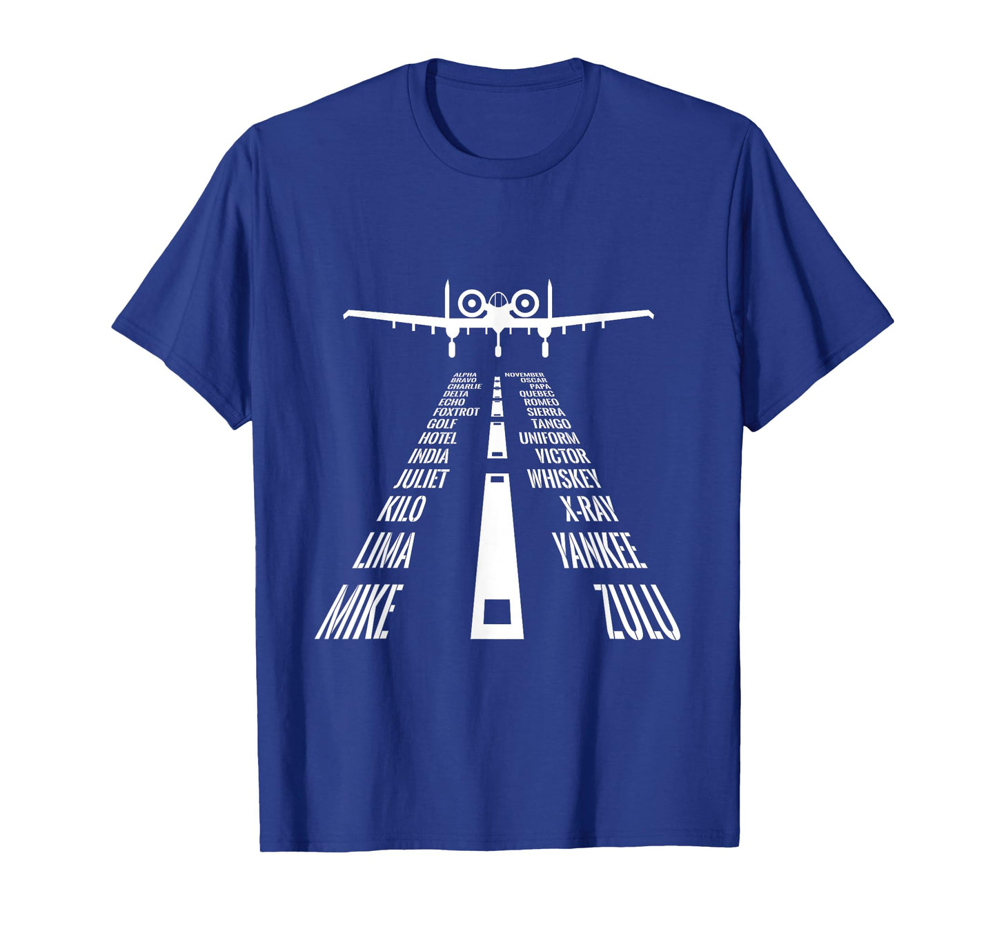 Flying A10 Warthog Pilot Landing Phonetic Alphabet Runway T-Shirt