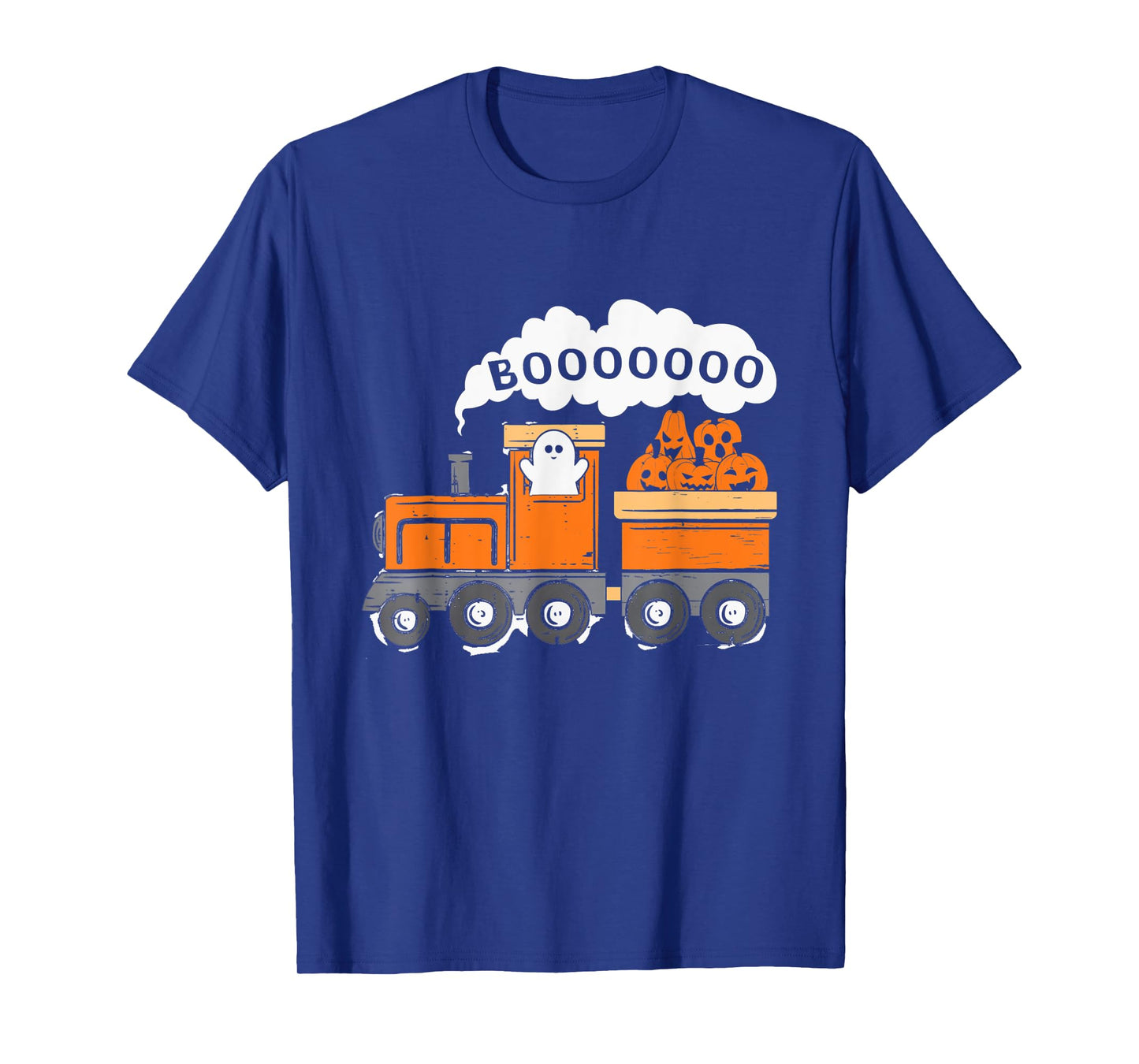 Halloween Train Boo Funny Ghost Pumpkin Toddler Kids Boys T-Shirt