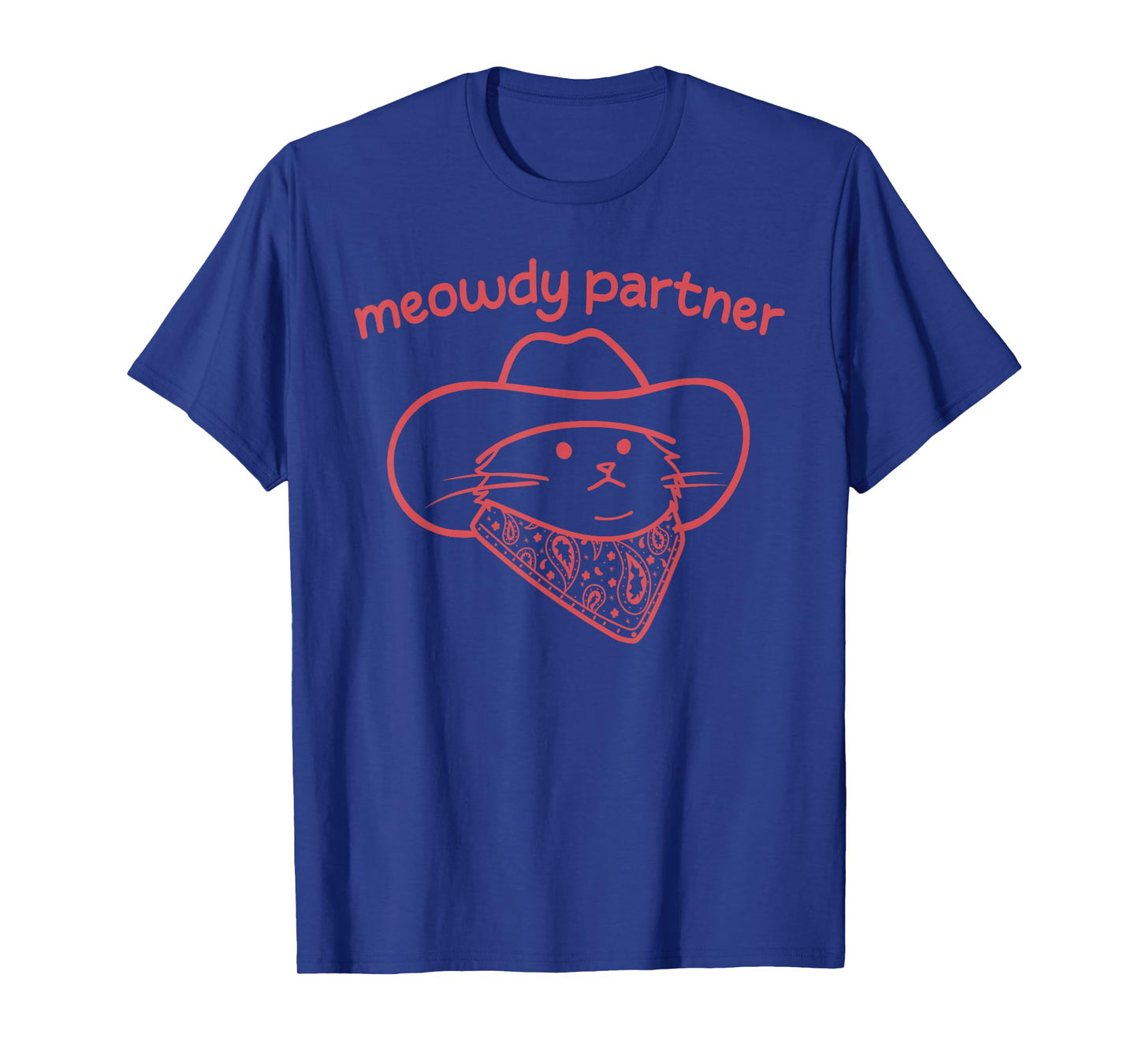 Meowdy Partner Cat Cowboy Hat Country Western Design T-Shirt