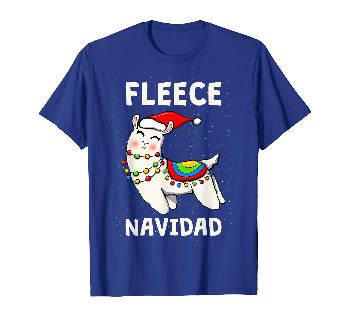 Cute Fleece Navidad Llama Christmas Xmas Men Women Kids T-Shirt