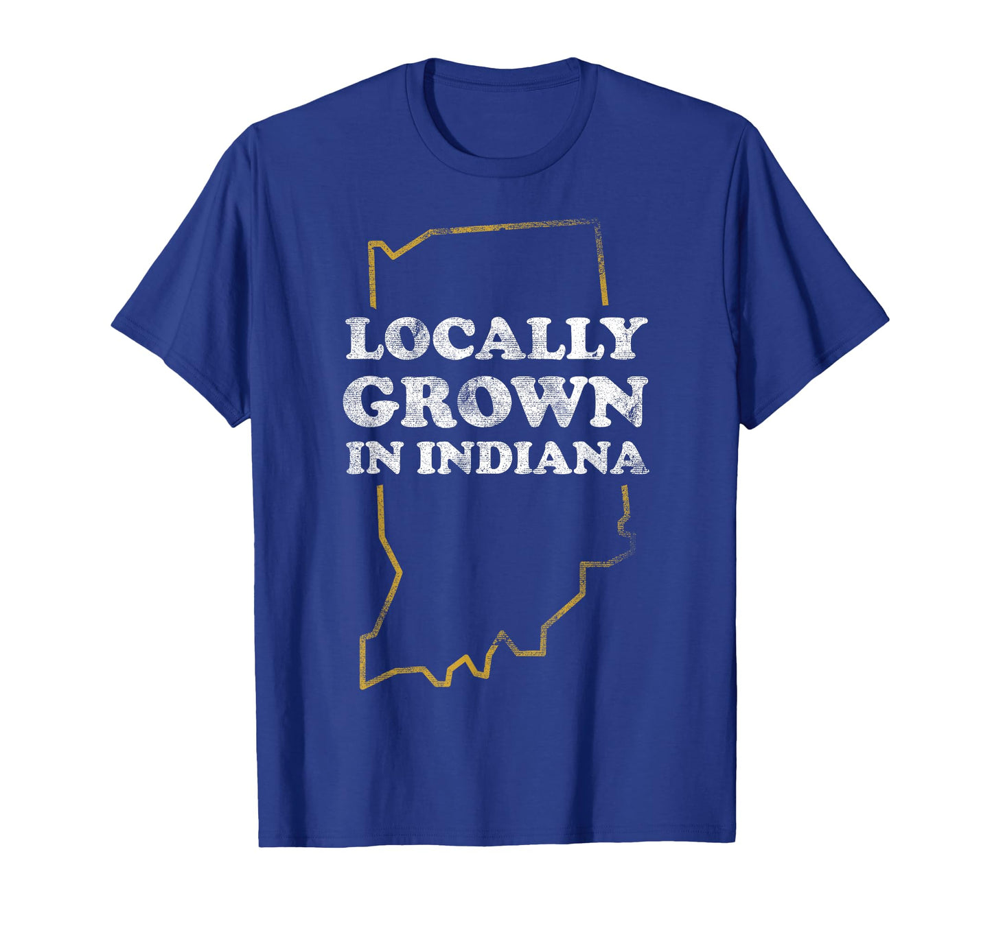 Locally Grown In Indiana State Outline T-Shirt