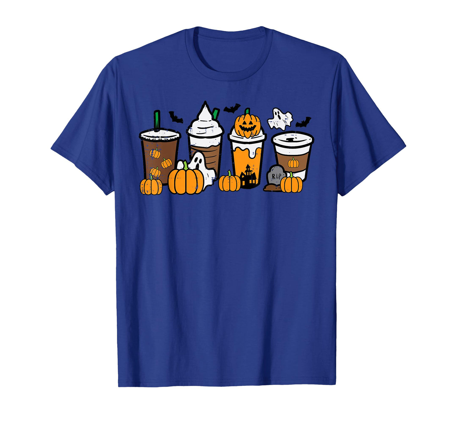 Halloween Coffee Pumpkin Spice Latte Costume Men Women Kids T-Shirt
