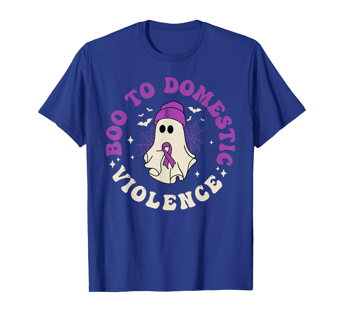 Boo To Domestic Violence Domestic Halloween Ghost Kids Boys T-Shirt