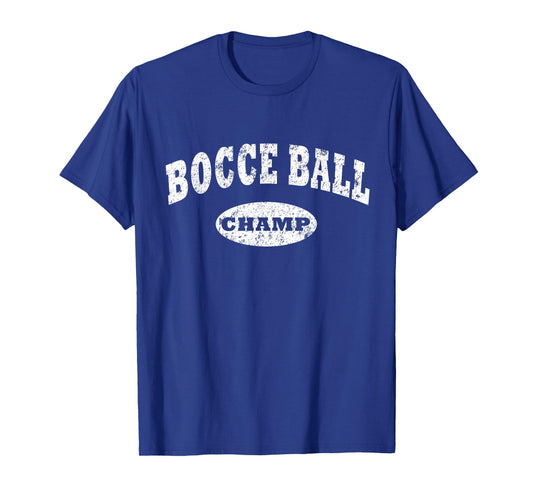 Bocce Ball Shirt. Bocce Ball Champ Shirt Distressed Italian T-Shirt