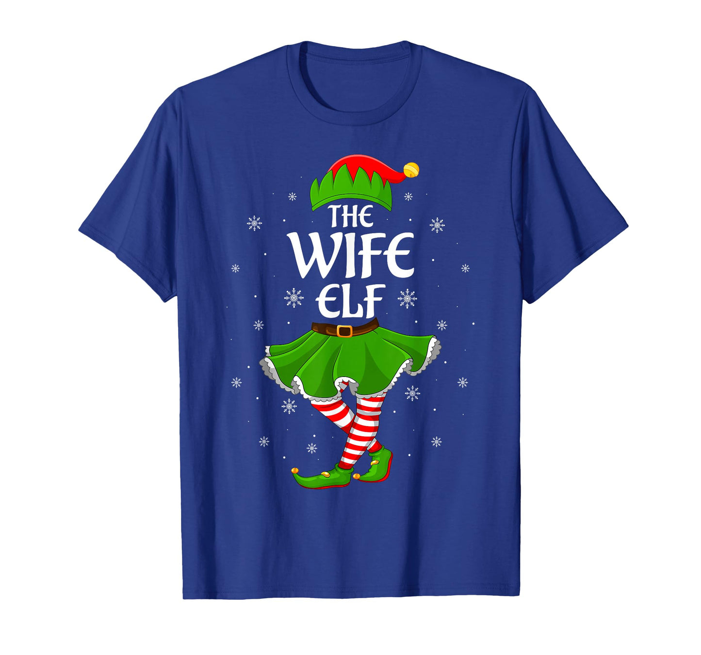 Wife Elf Christmas Family Girls Women Elf Squad Xmas T-Shirt