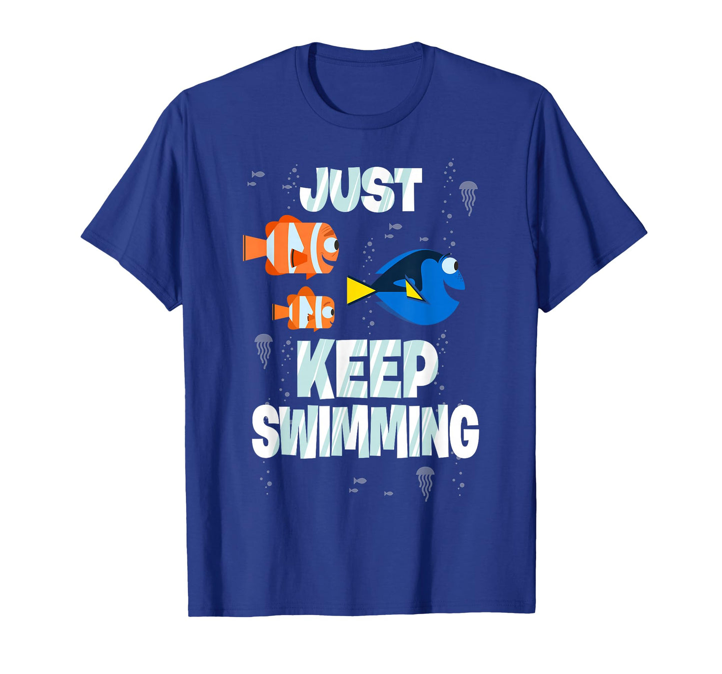Disney Pixar Finding Dory Just Keep Swimming Clown Fish Crew T-Shirt