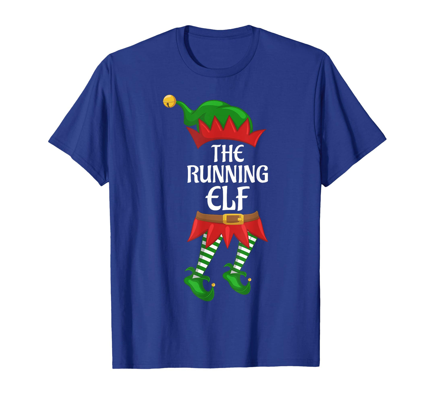 Running Elf Family Matching Group Christmas Party T-Shirt