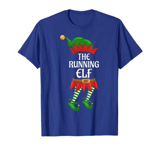 Running Elf Family Matching Group Christmas Party T-Shirt