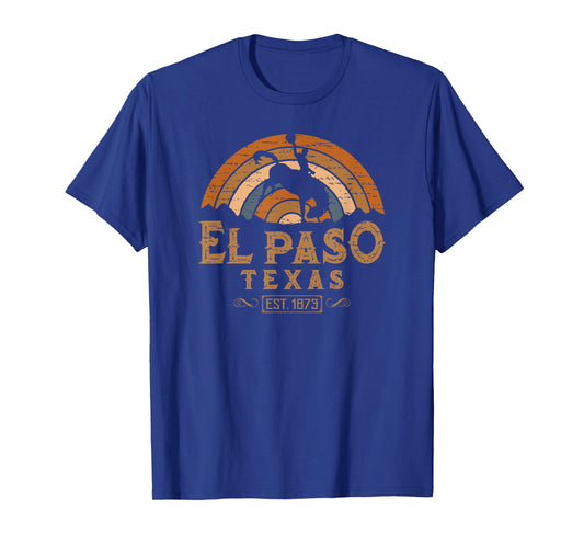El Paso Texas TX Retro Style Rodeo Cowboy T-Shirt