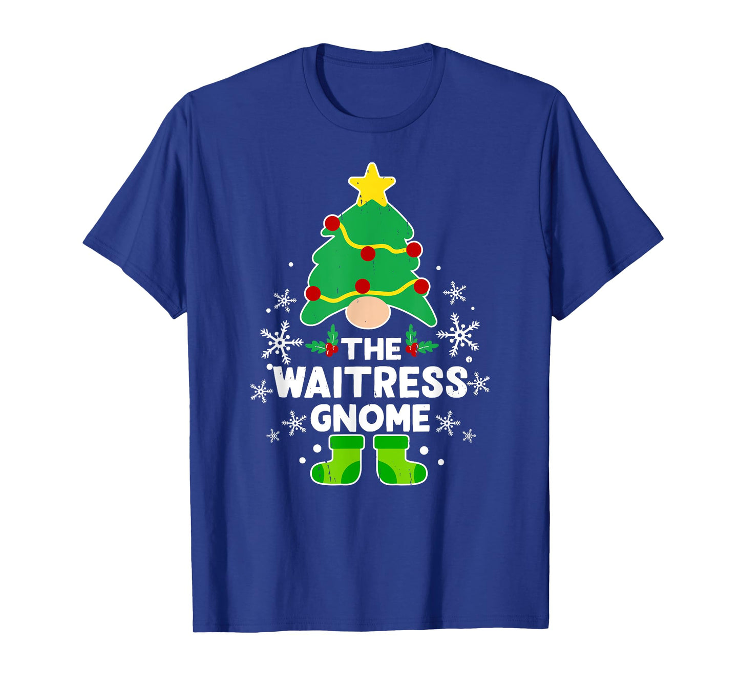 Waitress Gnome Xmas Family Holiday Christmas Matching T-Shirt