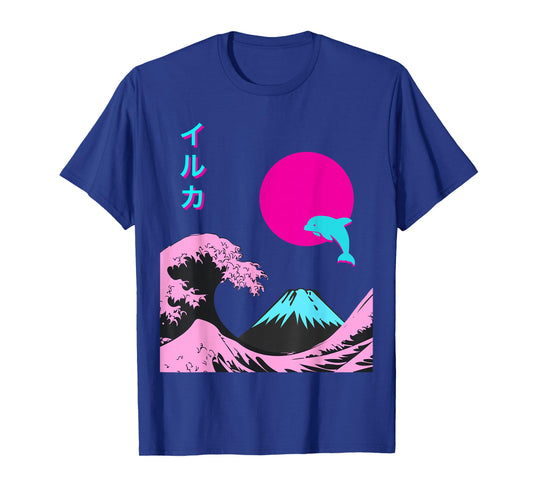Retro Aesthetic Iruka Tee With Japanese Writing T-Shirt