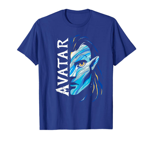 Avatar: The Way of Water Jake Sully Split Avatar Face T-Shirt