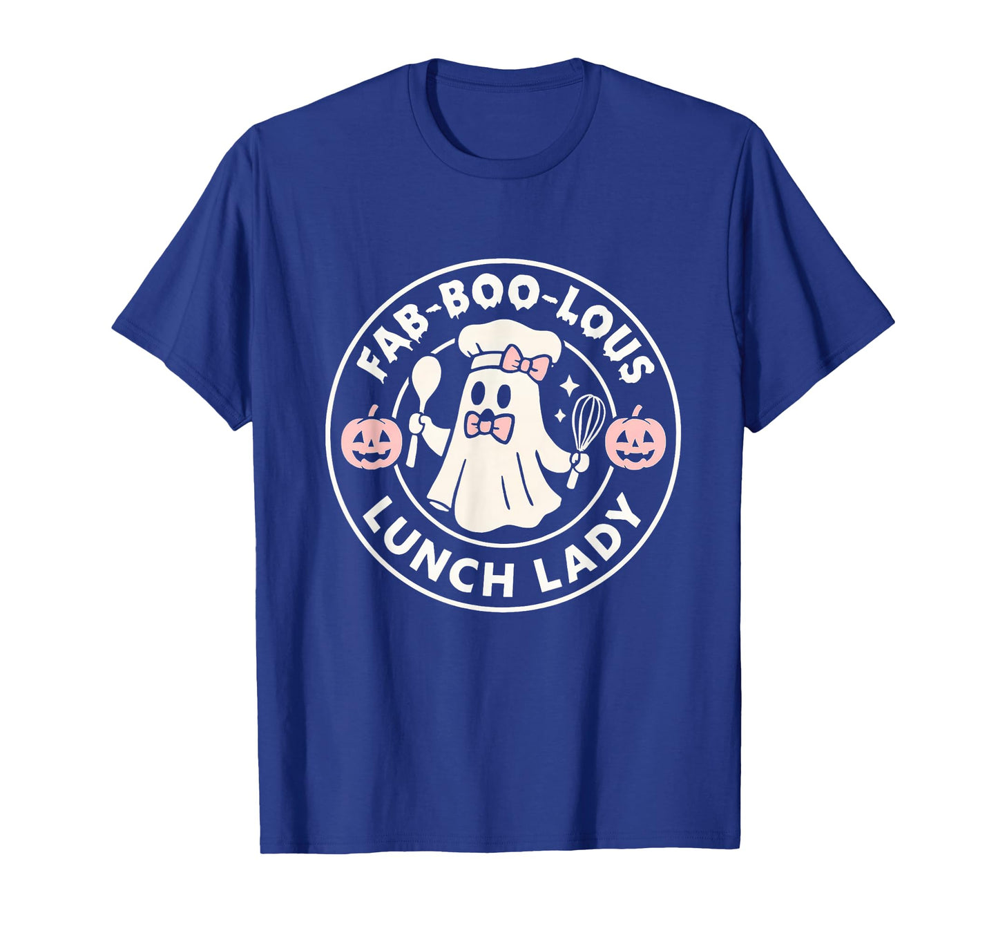 Lunch Lady Halloween Boo Pun Ghost Funny Fall T-Shirt