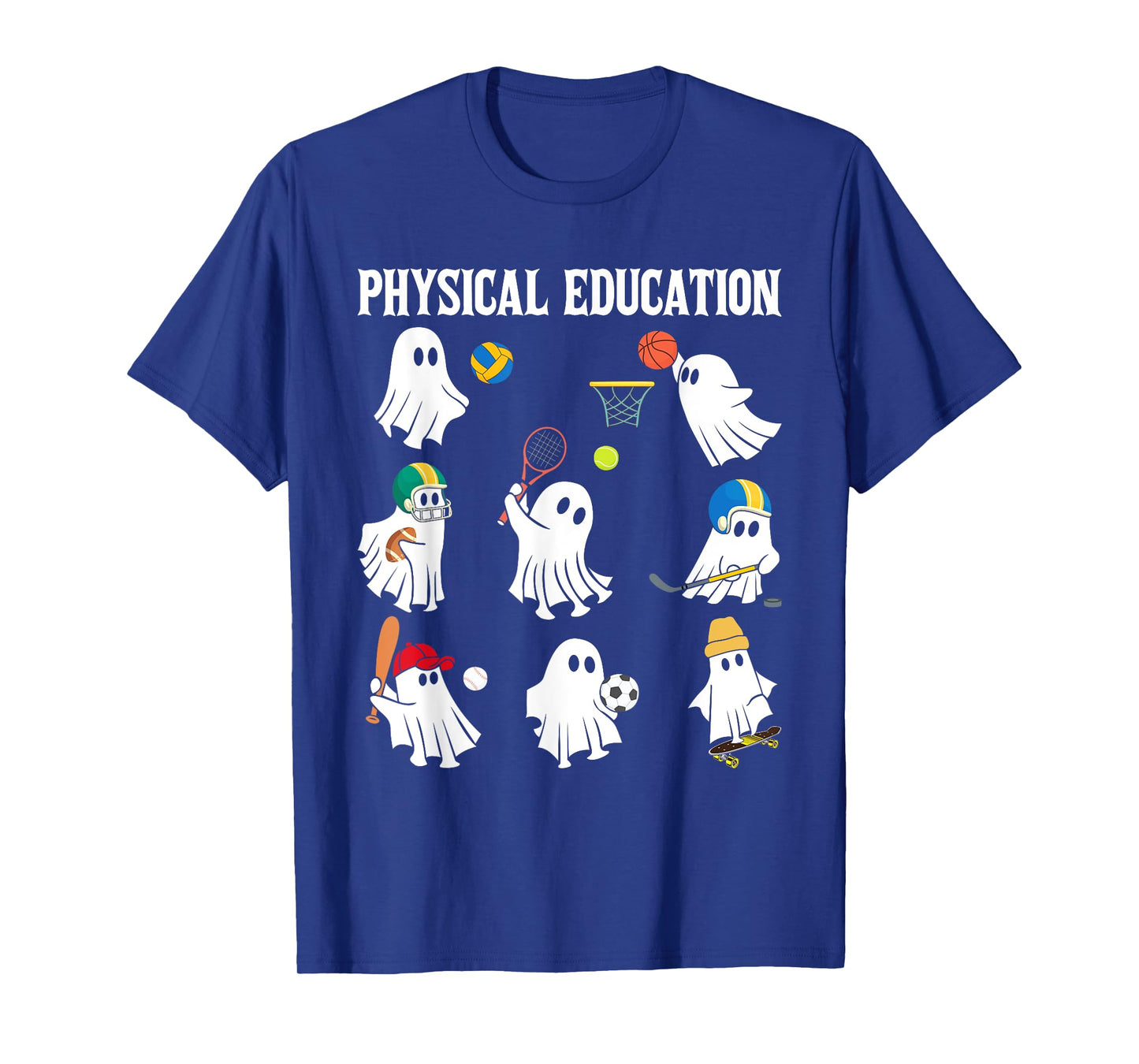 Retro Physical Education Halloween Ghosts Spooky PT T-Shirt