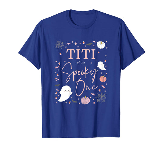 Titi of the Spooky One Girl First Birthday Pink Halloween T-Shirt