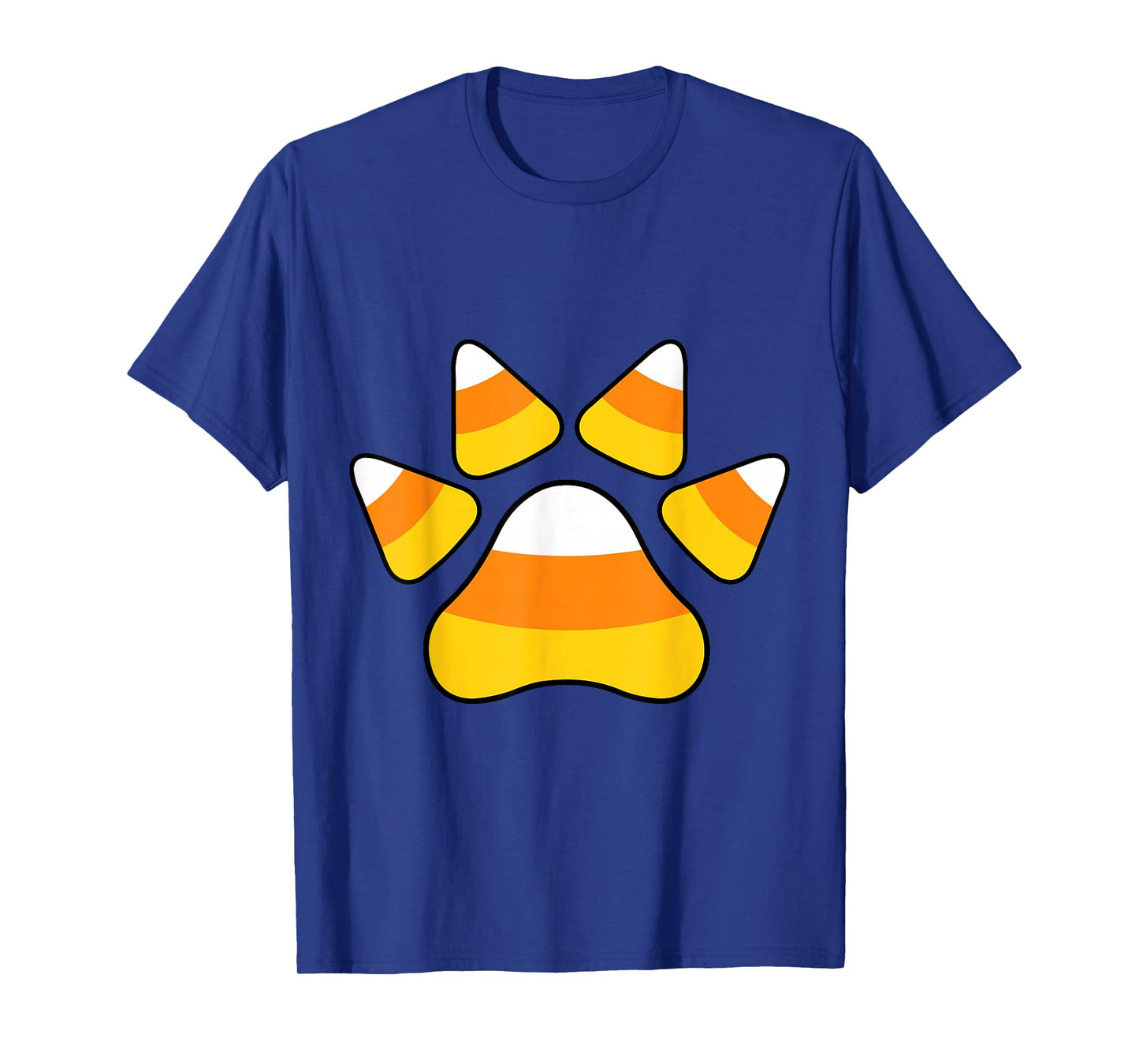 Halloween Candy Corn Paw Print T-Shirt For Animal Lovers T-Shirt