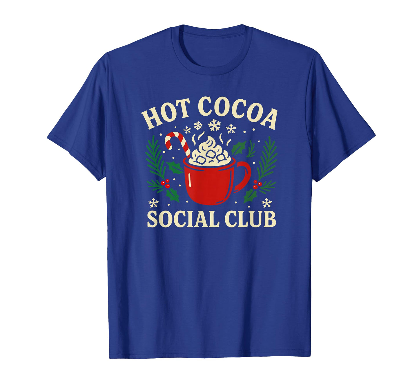 Hot Cocoa Social Club Cozy Winter Christmas Graphic T-Shirt