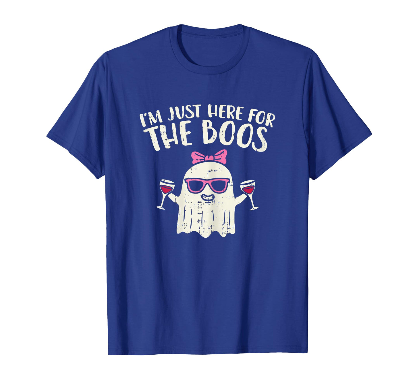 Im Just Here For The Boos Funny Halloween Costume For Women T-Shirt