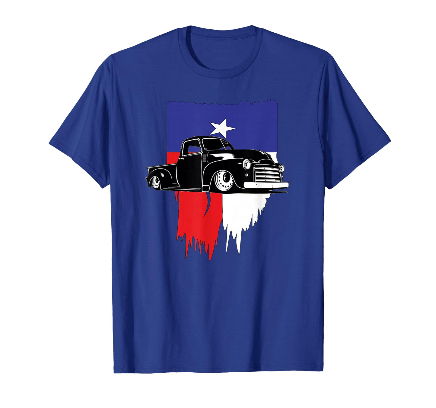 Vintage Hot Rod Truck American Flag. Mens Texas Lowrider T-Shirt