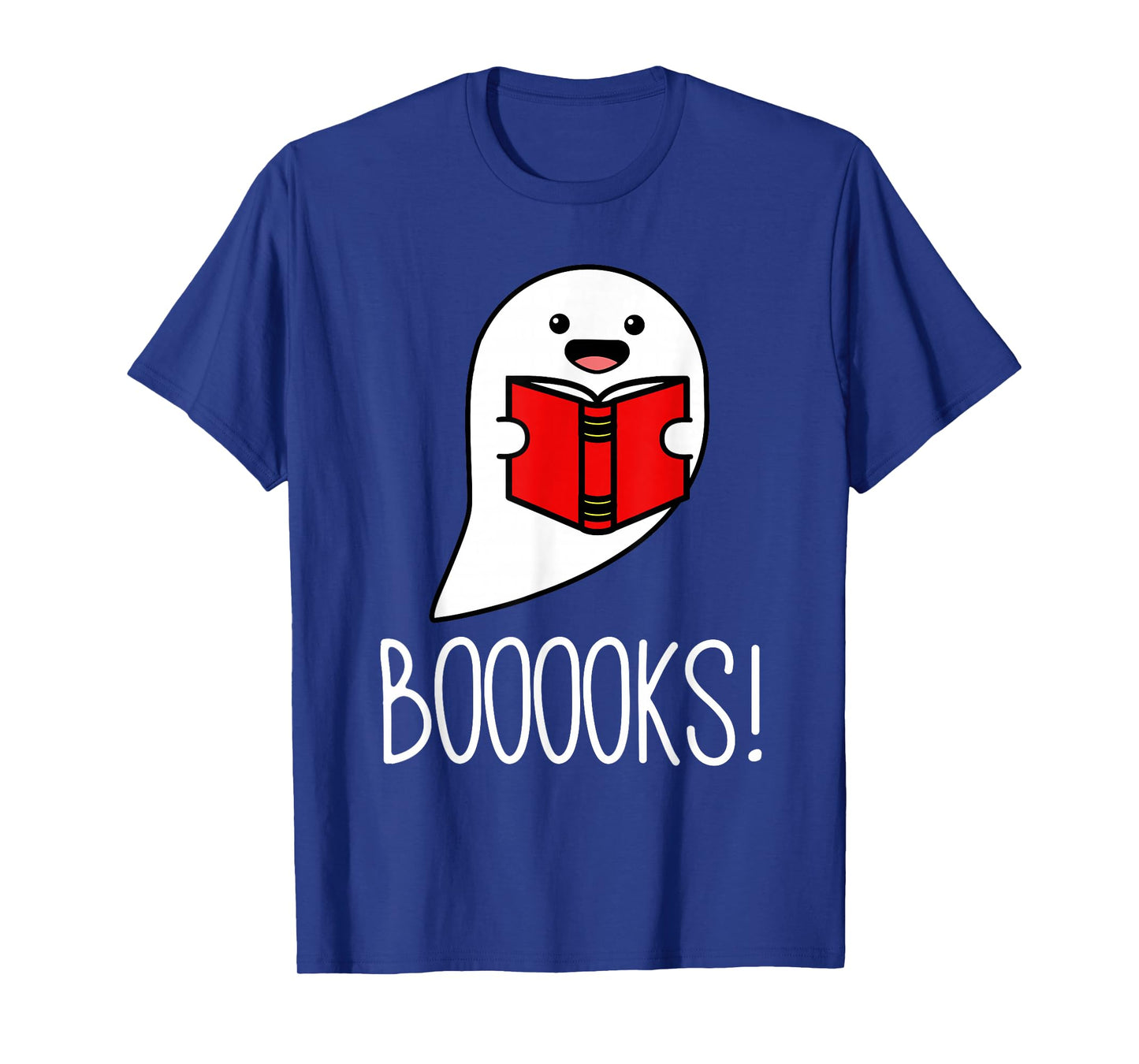 Booooks Funny Halloween Reading Teacher Ghost Librarian T-Shirt