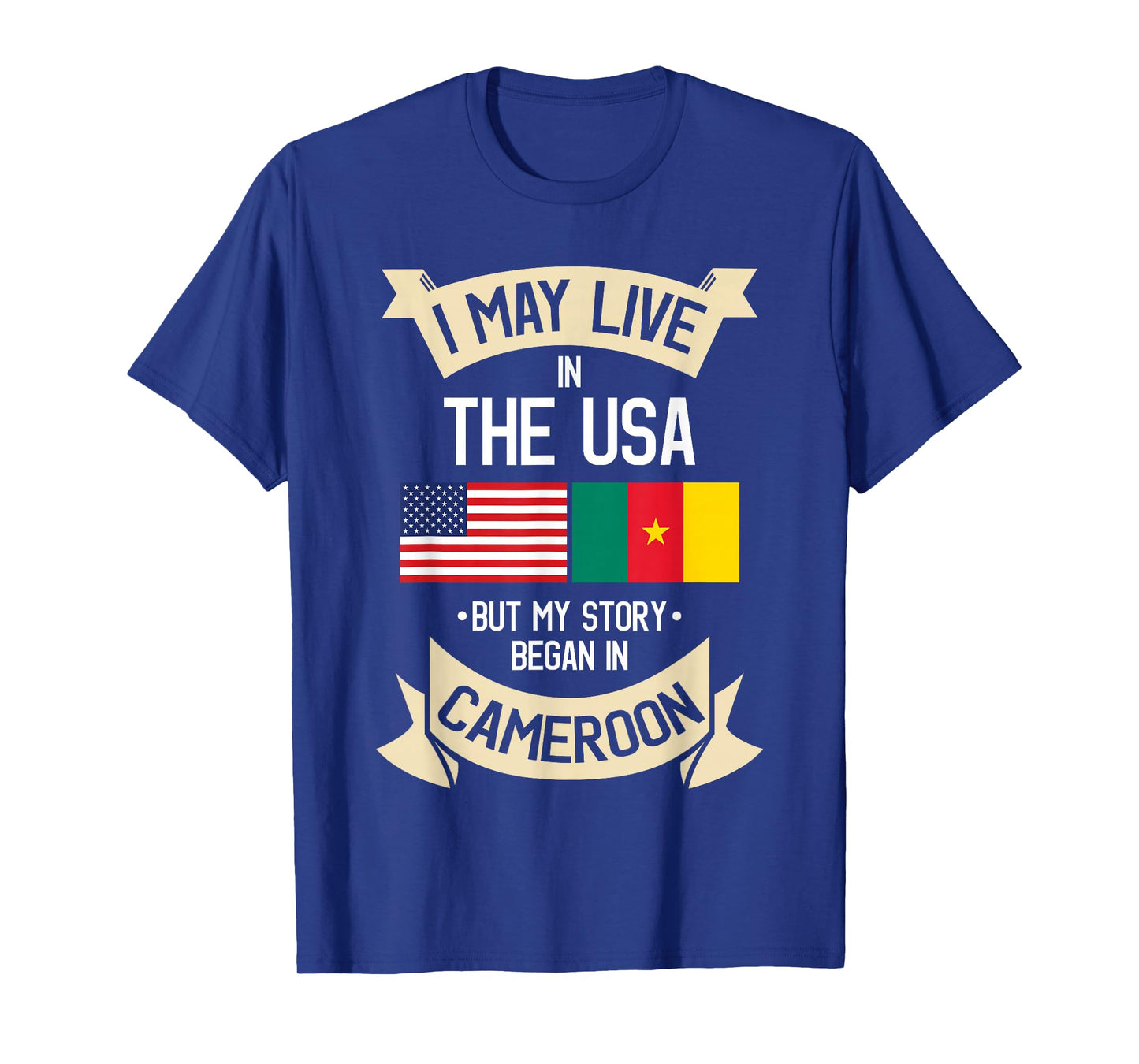 Cameroon American Flag USA Cameroonian Roots Gifts T-Shirt
