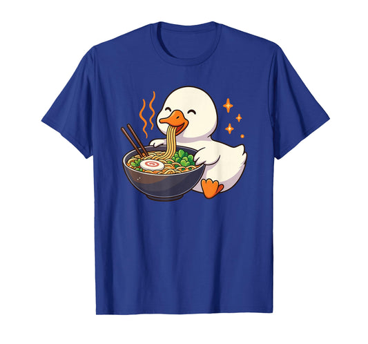Goose with Noodles Ramen Kawaii Goose T-Shirt