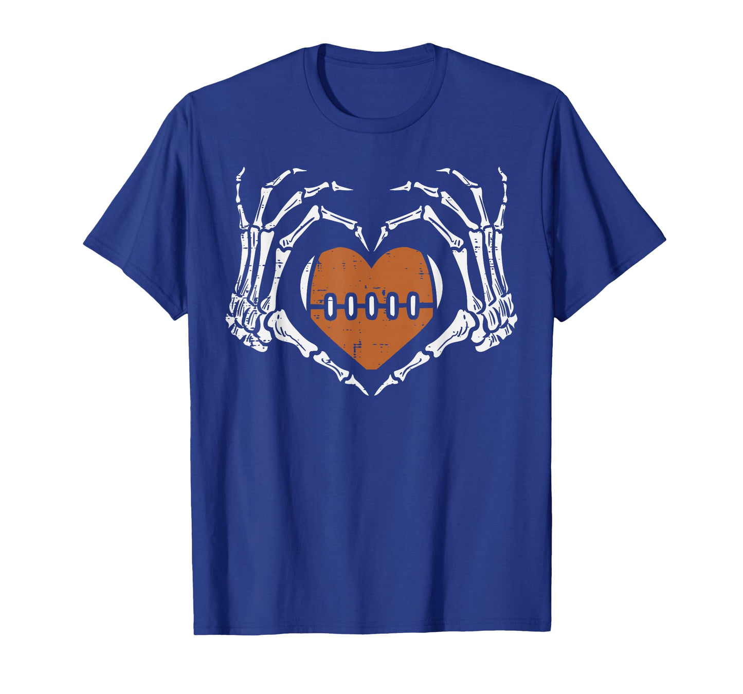 Halloween Football Heart Skeleton Hand Costume Boys Kids Men T-Shirt