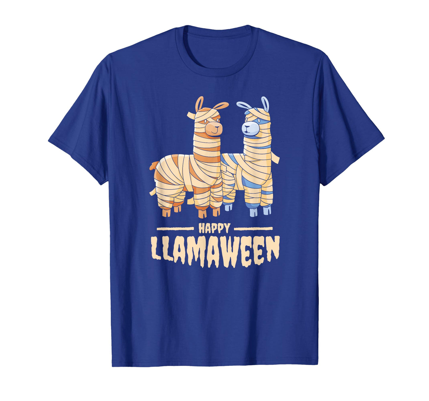 Happy Llamaween! Funny Halloween Llama Mummy Costume Meme T-Shirt