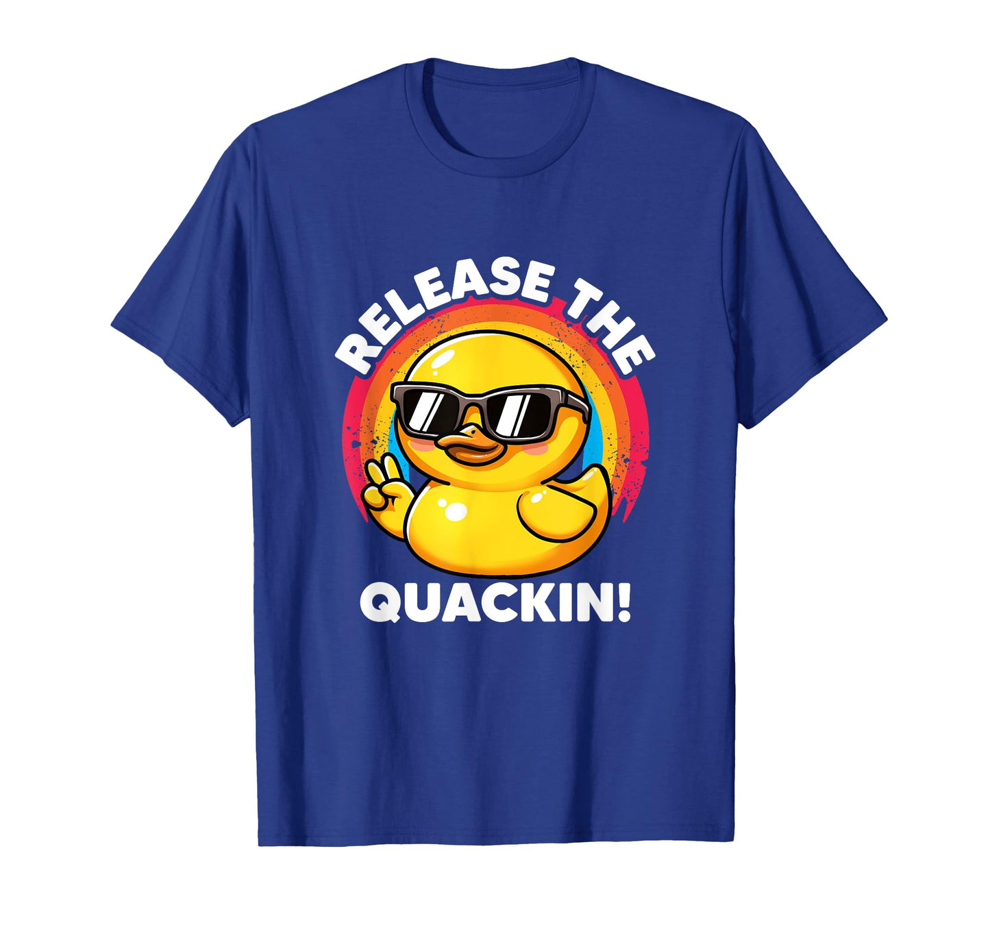 Release The Quackin I Love Duck Lovers Funny Yellow Duck T-Shirt
