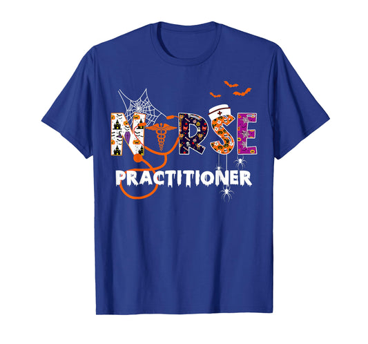 NP Nurse Practitioner Spooky Season Funny Halloween Nursing T-Shirt