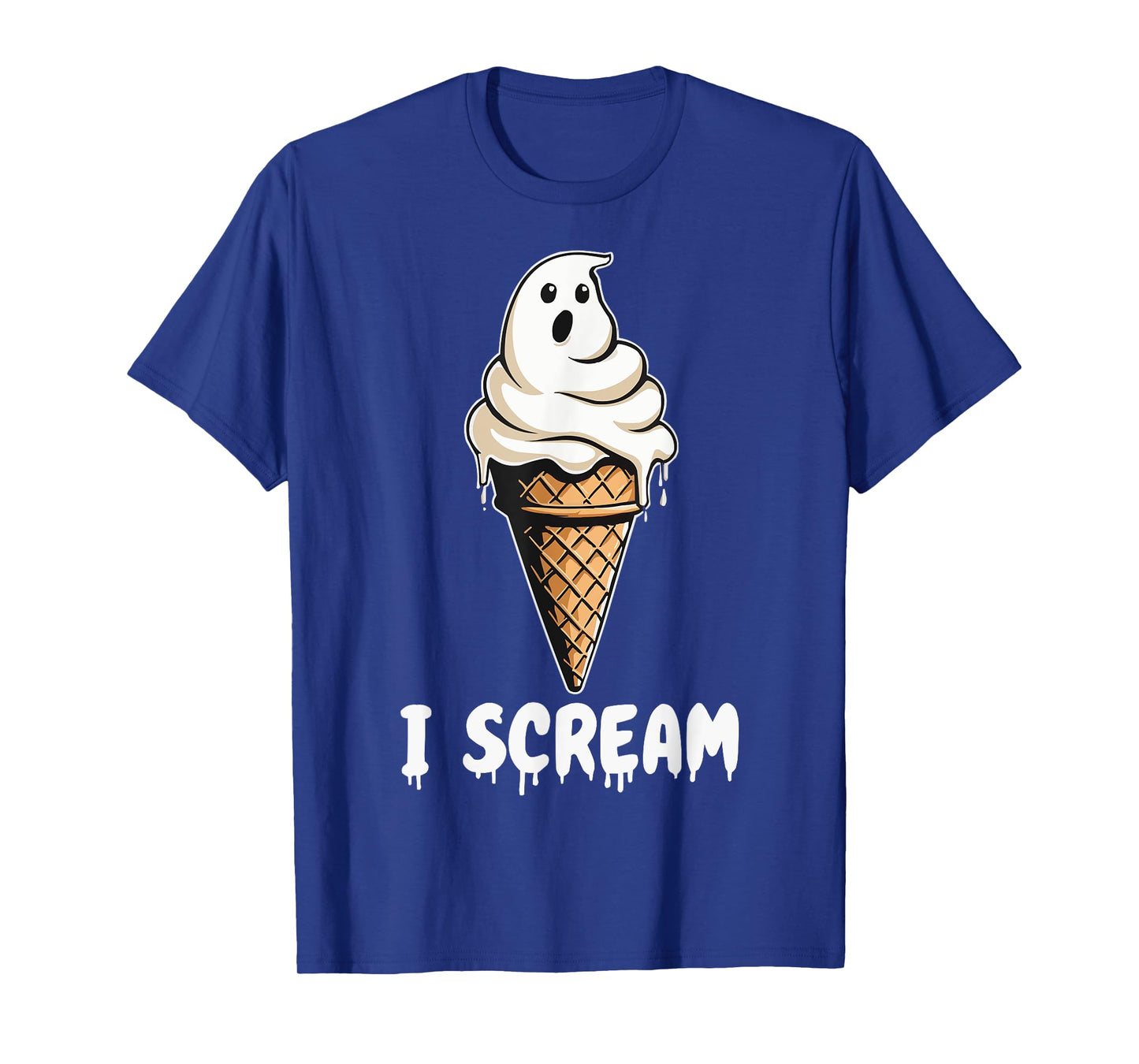 Funny Cute Ice Cream Ghost I Scream Halloween Party Costume T-Shirt