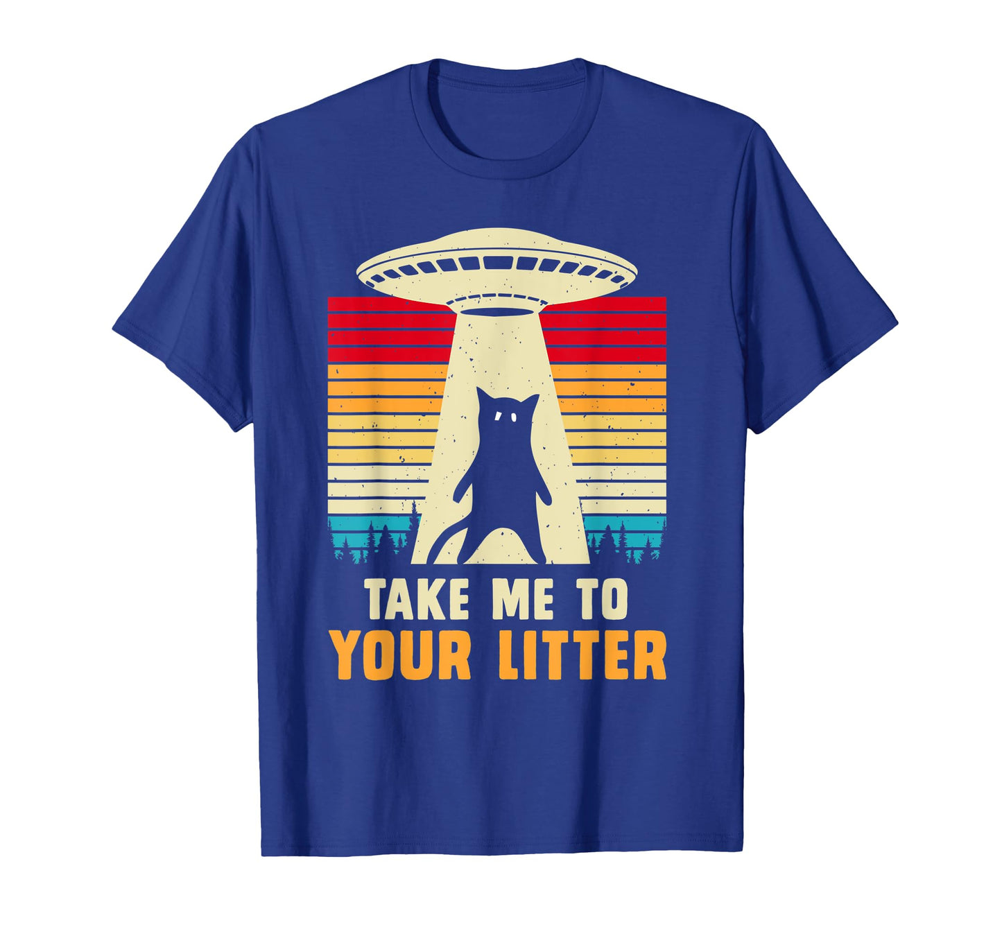 Funny Cat UFO Alien Abduction tshirt, I Want To Believe UFO T-Shirt for Men Women Kids