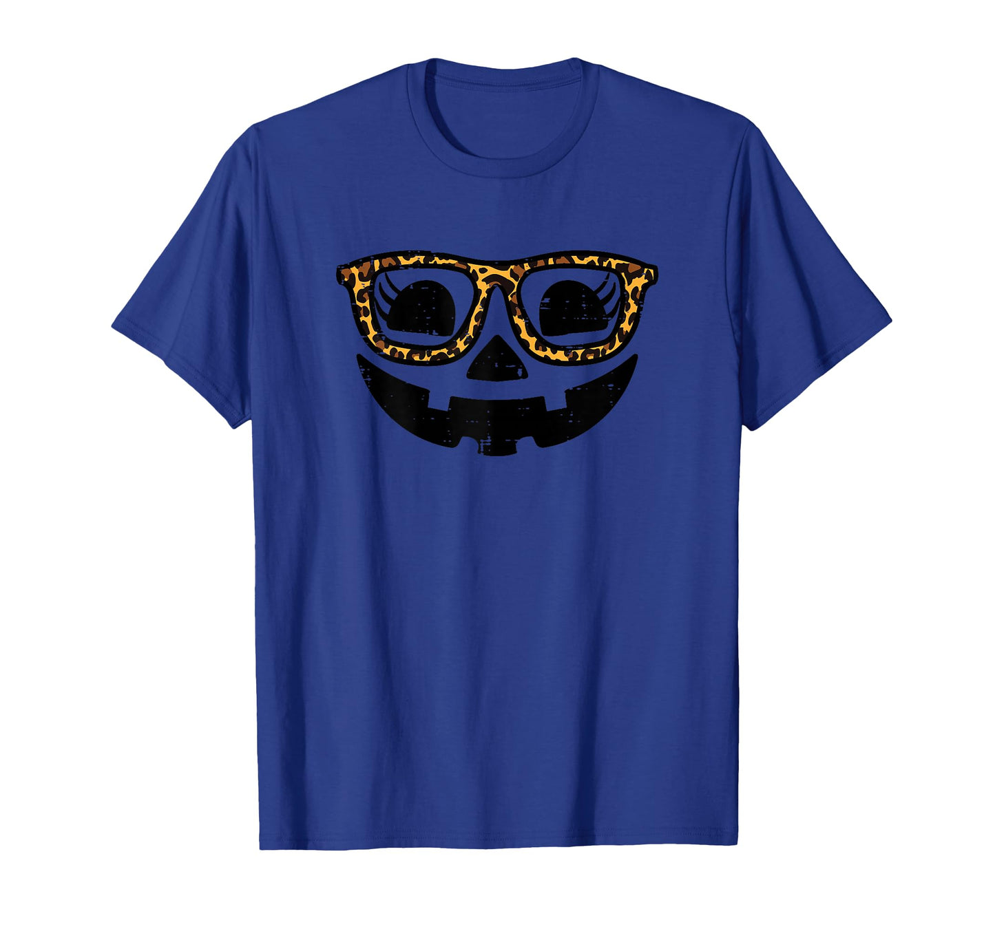 Halloween Pumpkin Face Glasses Costume Women Girls Kids Teen T-Shirt