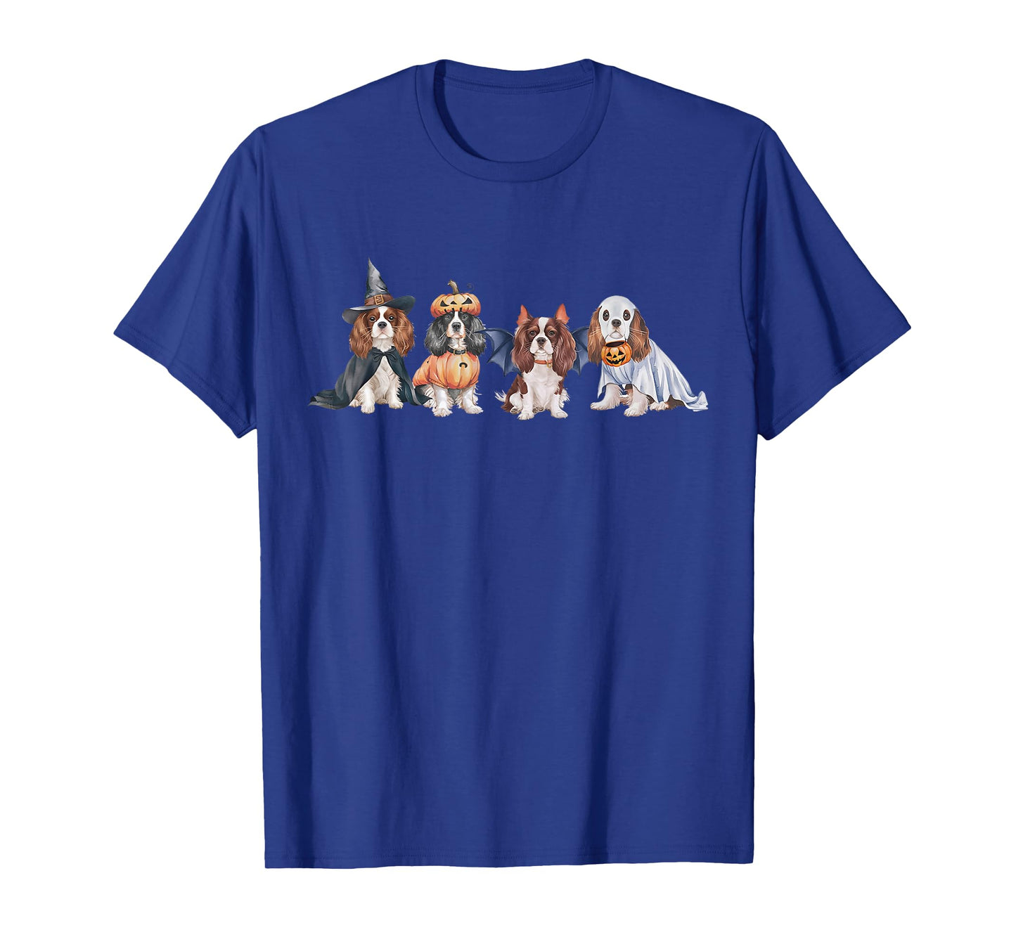 Cute Ghost Witch Cavalier king charles spaniel Halloween Dog T-Shirt