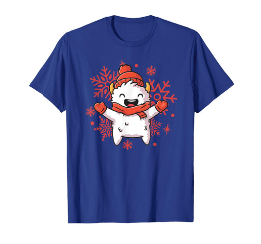 Yeti Christmas Shirt Cute Womens Holiday Shirts Snowflake T-Shirt
