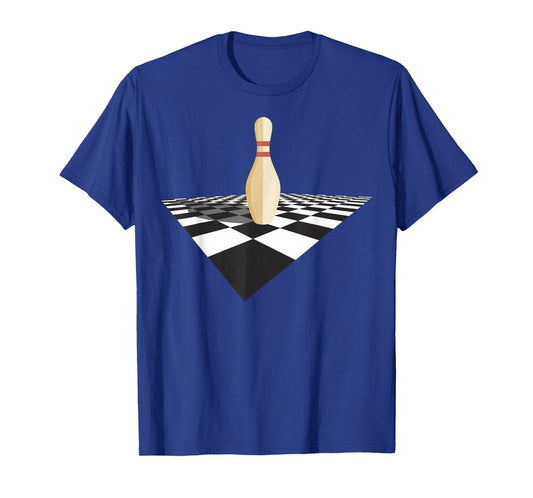The Big Lebowski Bowling Pin Checkered Floor Graphic T-Shirt T-Shirt