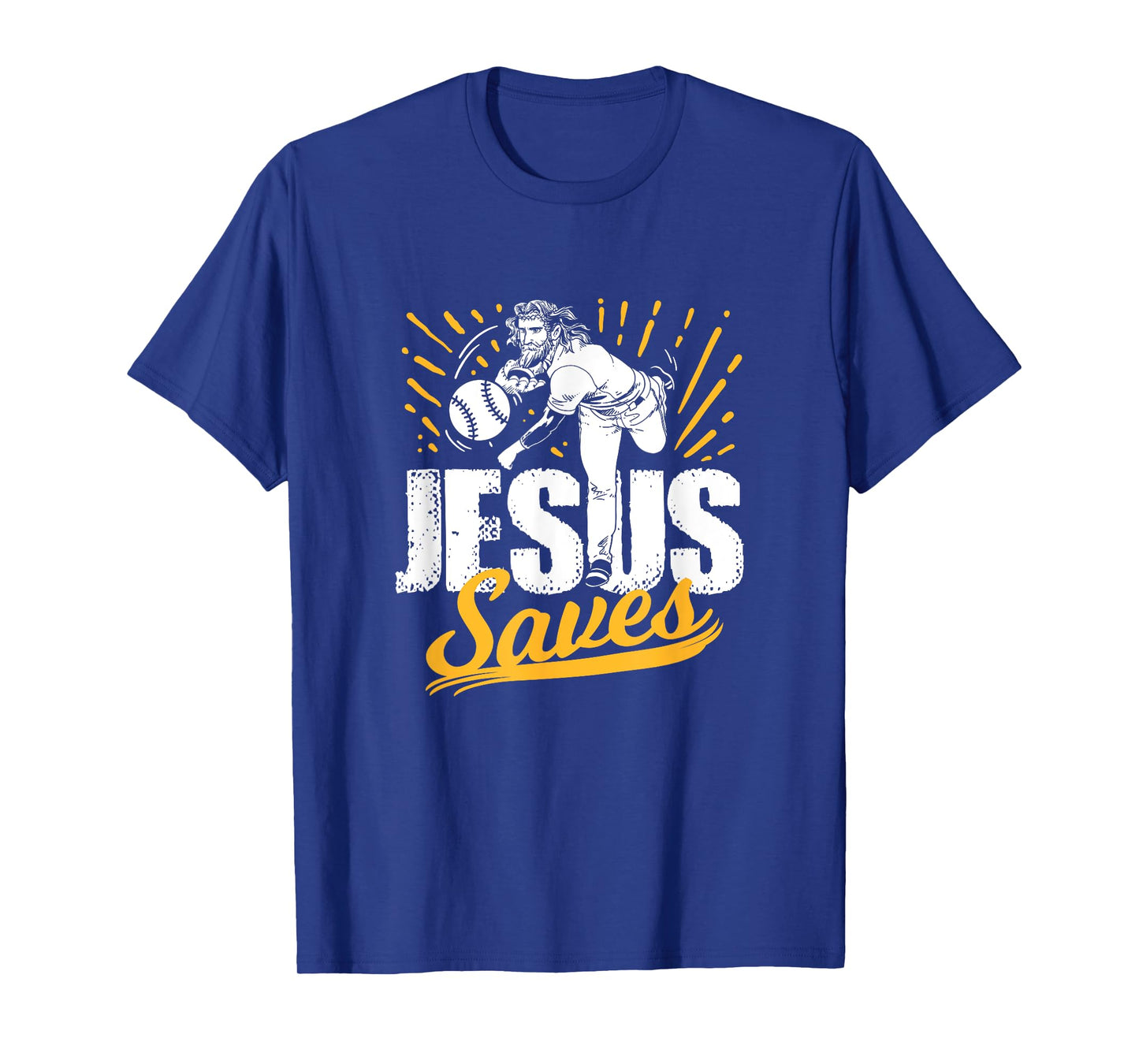 Jesus Saves Baseball Artwork T-Shirt